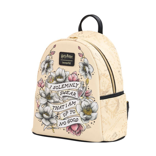 Mochila Harry Potter Tattoo Art Loungefly en color crema - 4