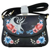Bolso bandolera negro Disney Loungefly con estampado floral