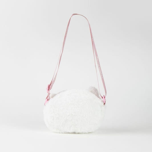 Bolso de peluche blanco de Hello Kitty con correa rosa - 2