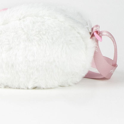 Bolso de peluche blanco de Hello Kitty con correa rosa - 3