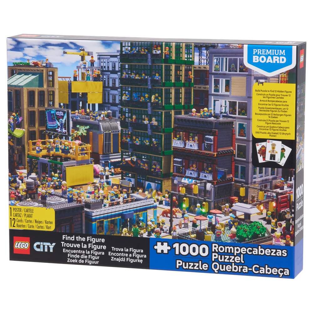 Puzzle LEGO City Find the Figure de 1000 piezas con escena urbana