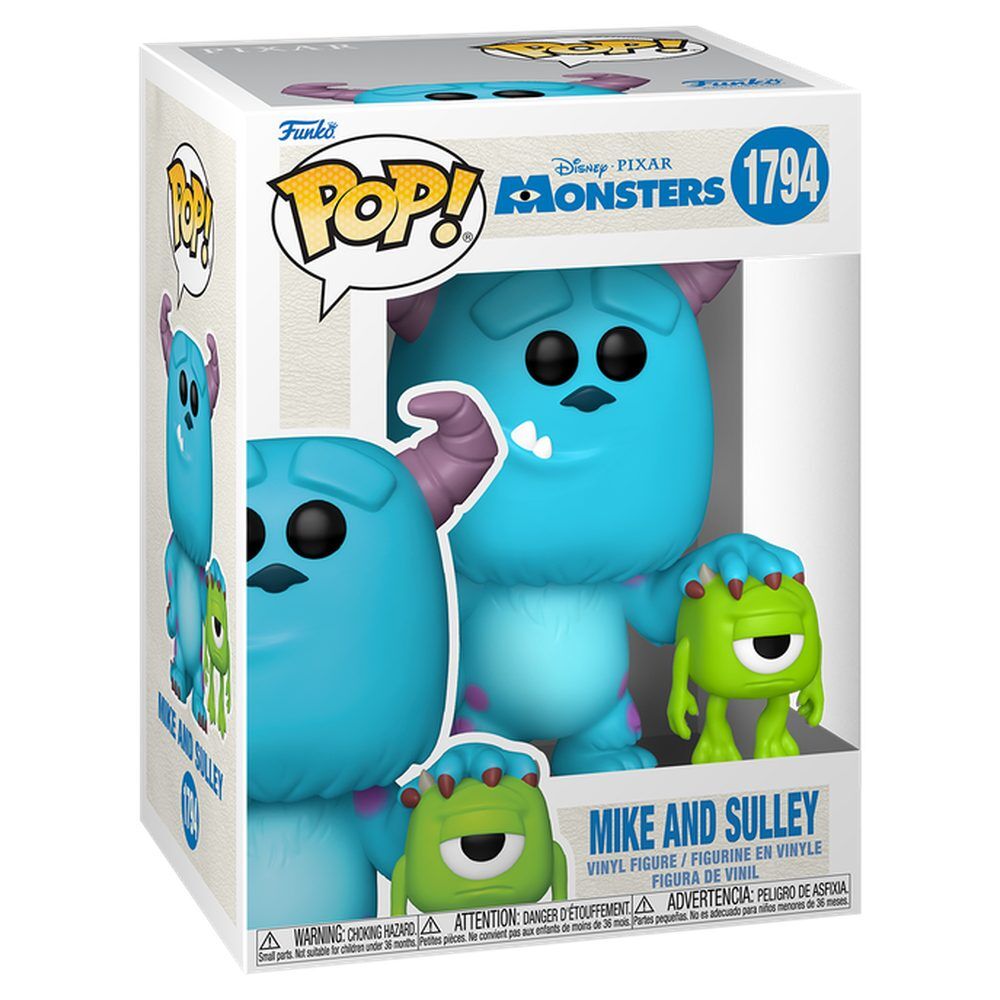 Figura Funko POP! de Mike y Sulley de Disney Pixar Monsters en caja