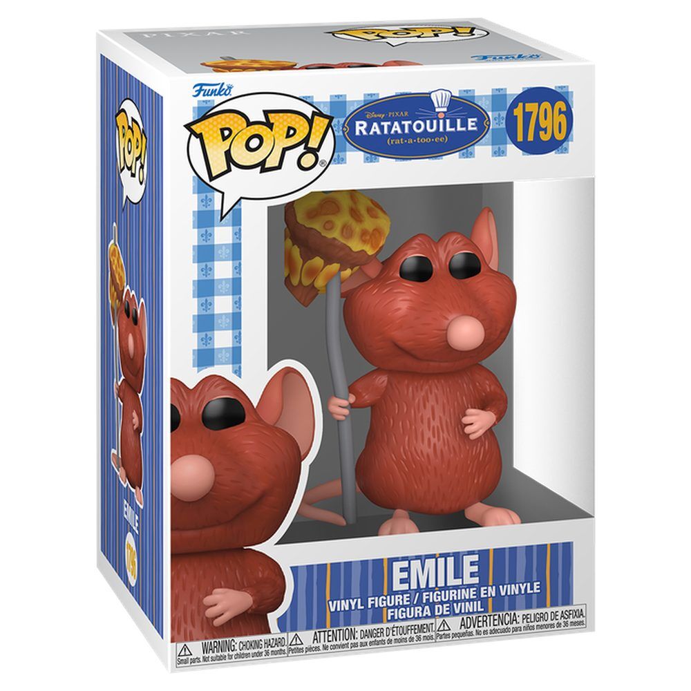 Figura Funko POP! de Emile de Ratatouille con champiñón en caja