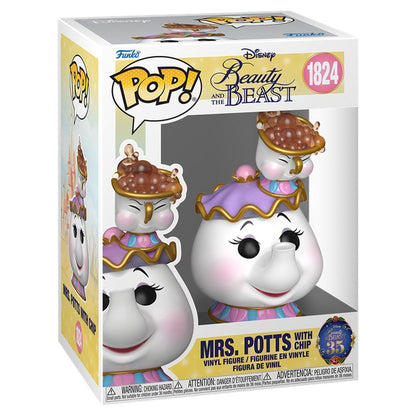 Figura Funko POP! de Mrs. Potts con Chip en caja