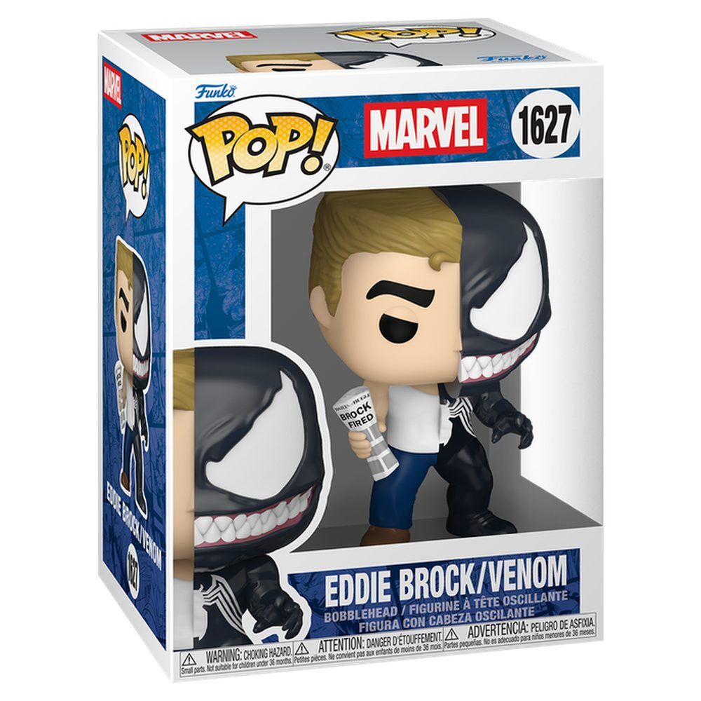Figura Funko POP! Marvel de Eddie Brock y Venom en su caja