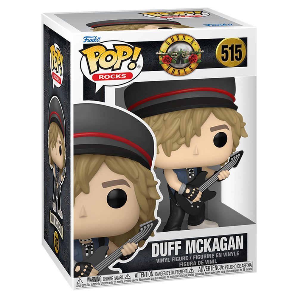 Figura Funko POP! de Duff McKagan con bajo negro en caja