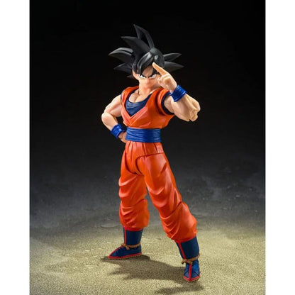 Figura de Son Goku S.H.Figuarts con uniforme naranja en pose de combate - 7