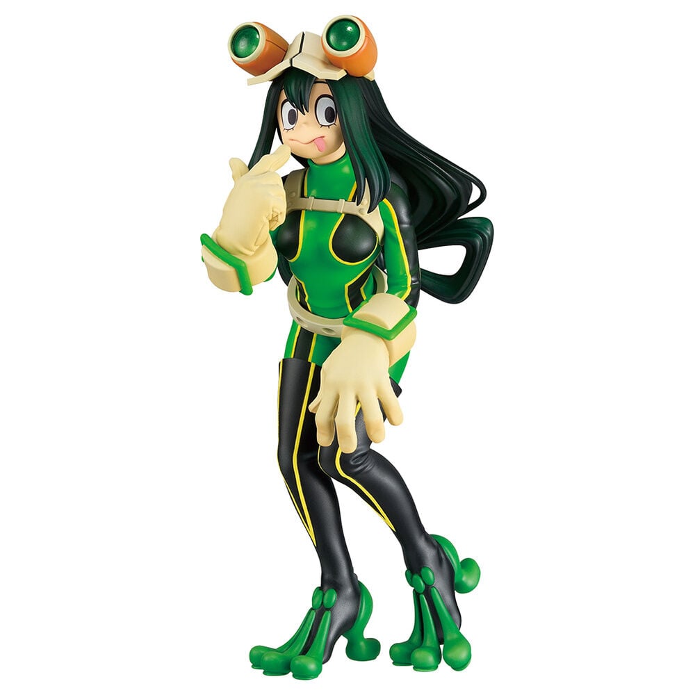 Figura Ichibansho de Tsuyu Asui con traje verde y negro