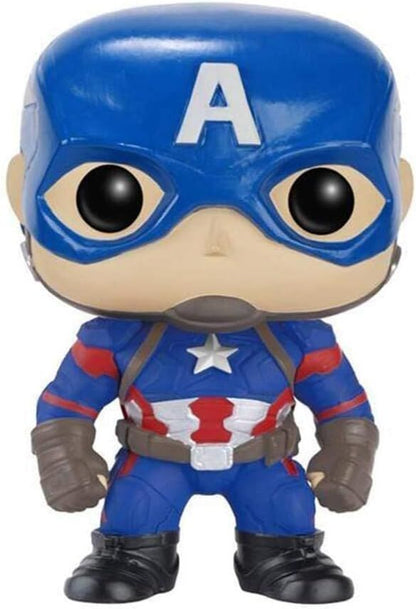 Figura Funko POP! de Capitán América con uniforme azul, rojo y blanco