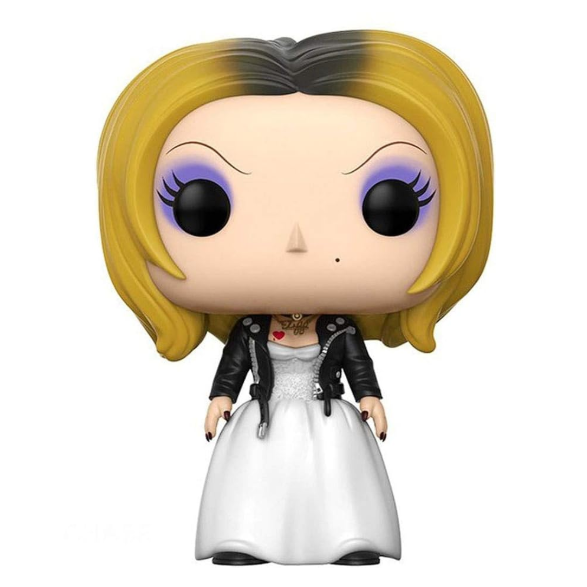 Figura Funko POP! de Tiffany, La Novia de Chucky, con vestido blanco y chaqueta negra