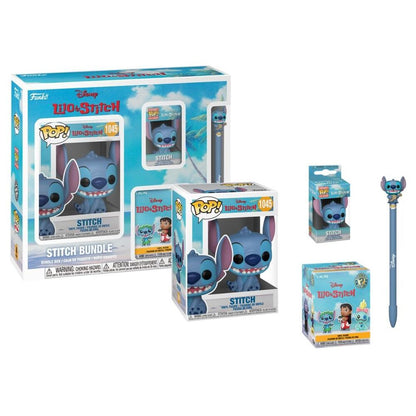 Bundle FUNKO POP Disney Stitch con figura, llavero, Mystery Mini y bolígrafo