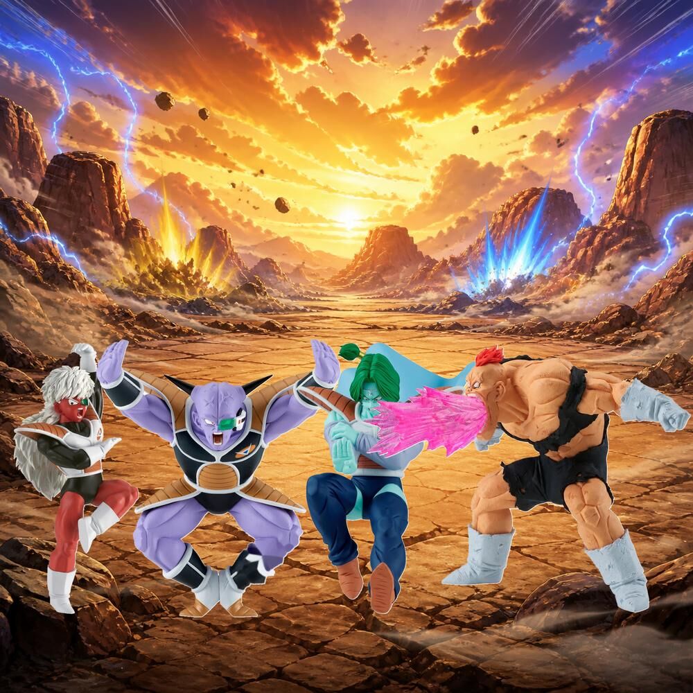Figuras Banpresto de Dragon Ball en poses de combate