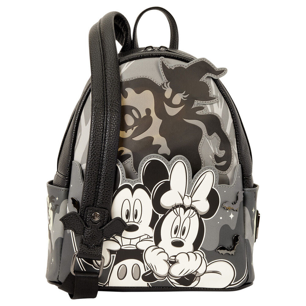 Mochila Loungefly Disney de Mickey y Minnie con diseño de fantasmas - 3