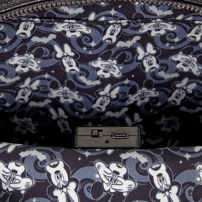 Mochila Loungefly Disney de Mickey y Minnie con diseño de fantasmas - 7