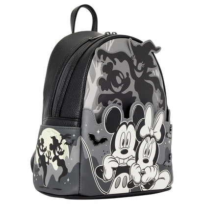 Mochila Loungefly Disney de Mickey y Minnie con diseño de fantasmas - 4