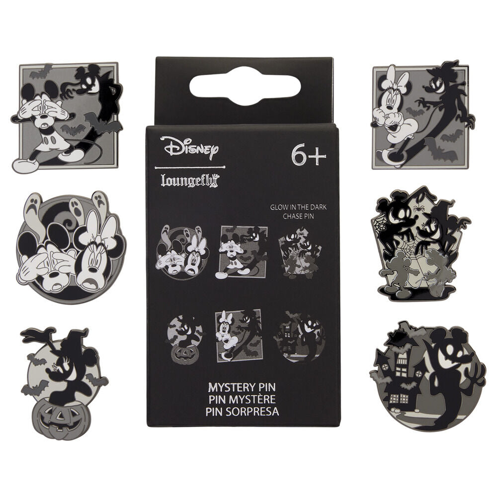 Pin sorpresa esmaltado de Mickey y Minnie Disney Loungefly