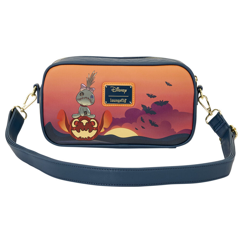 Bolso bandolera Loungefly de Stitch y Angel con diseño de Halloween - 3