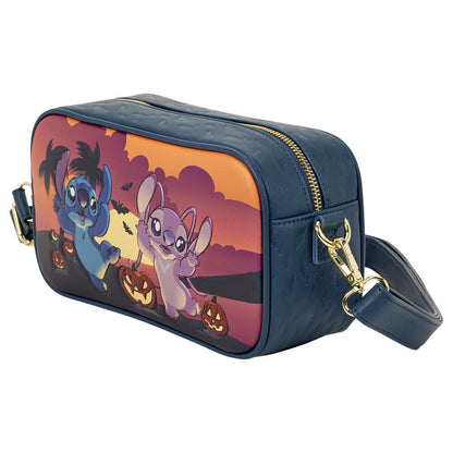 Bolso bandolera Loungefly de Stitch y Angel con diseño de Halloween - 4