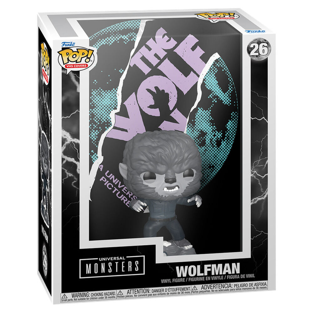 Figura Funko POP! Wolfman de Universal Monsters en caja VHS Covers