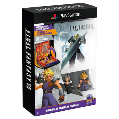 Diorama Console Heroes Burning at Nibelheim de Final Fantasy VII para PlayStation