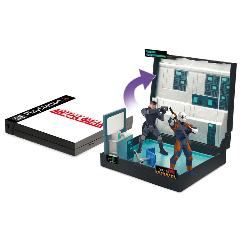 Diorama de Solid Snake frente a Cyborg Ninja de Metal Gear Solid - 2