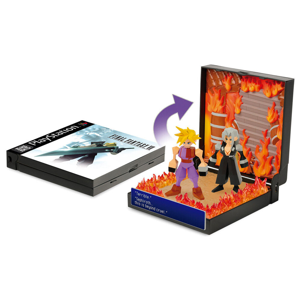 Diorama Console Heroes Burning at Nibelheim de Final Fantasy VII para PlayStation - 2