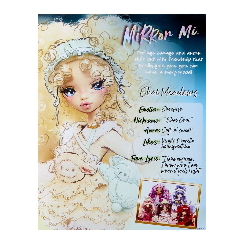 Muñeca MGA MirrorMi Shai Meadows Sheepish con accesorios temáticos - 8