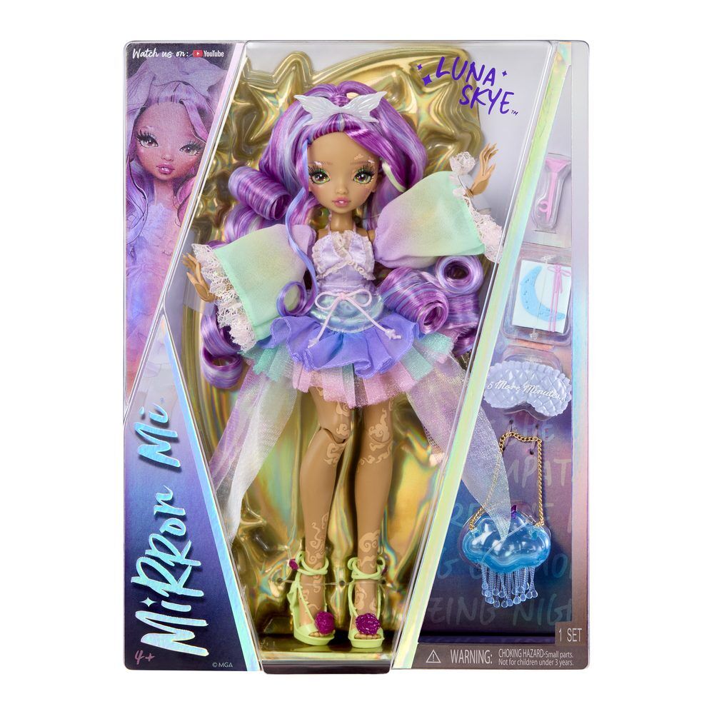 Muñeca MGA Luna Skye Dreamy MirrorMi con vestido morado y accesorios - 13