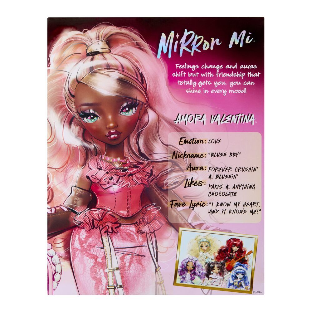 Muñeca Amora Valentina Love MirrorMi de MGA con vestido rosa y accesorios - 12