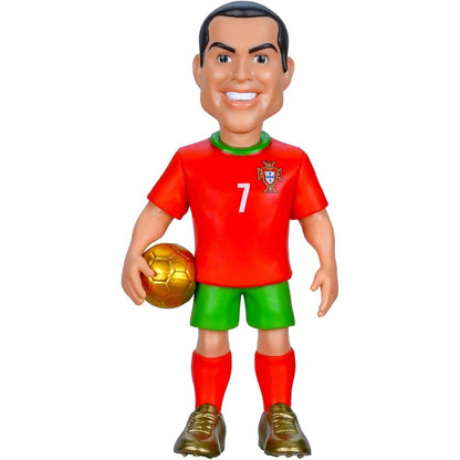 Figura MINIX de Cristiano con la equipación de Portugal y un balón - 2