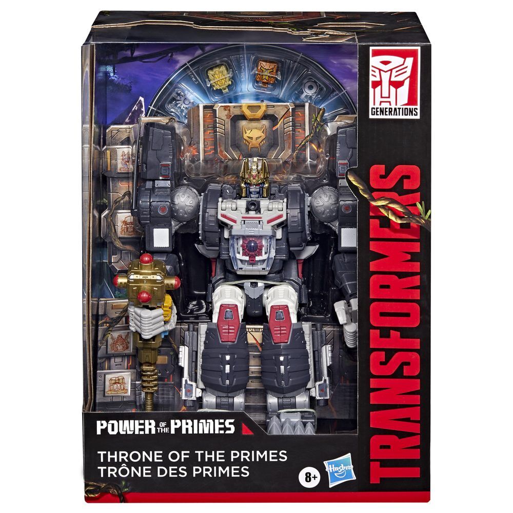 Transformers Throne of the Primes con cuatro figuras Prime Master