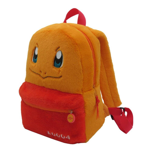 Mochila naranja de Charmander Pokémon con bolsillo frontal rojo - 3