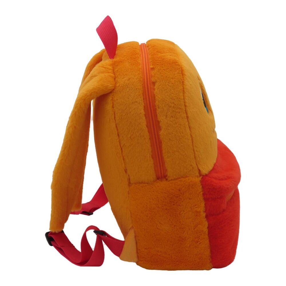 Mochila naranja de Charmander Pokémon con bolsillo frontal rojo - 4