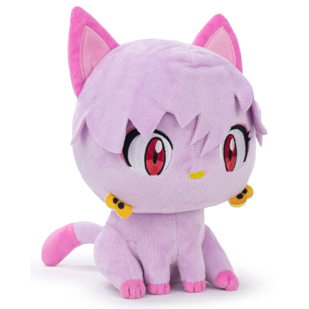 Peluche Cat Ranma de gato en tonos lila y rosa