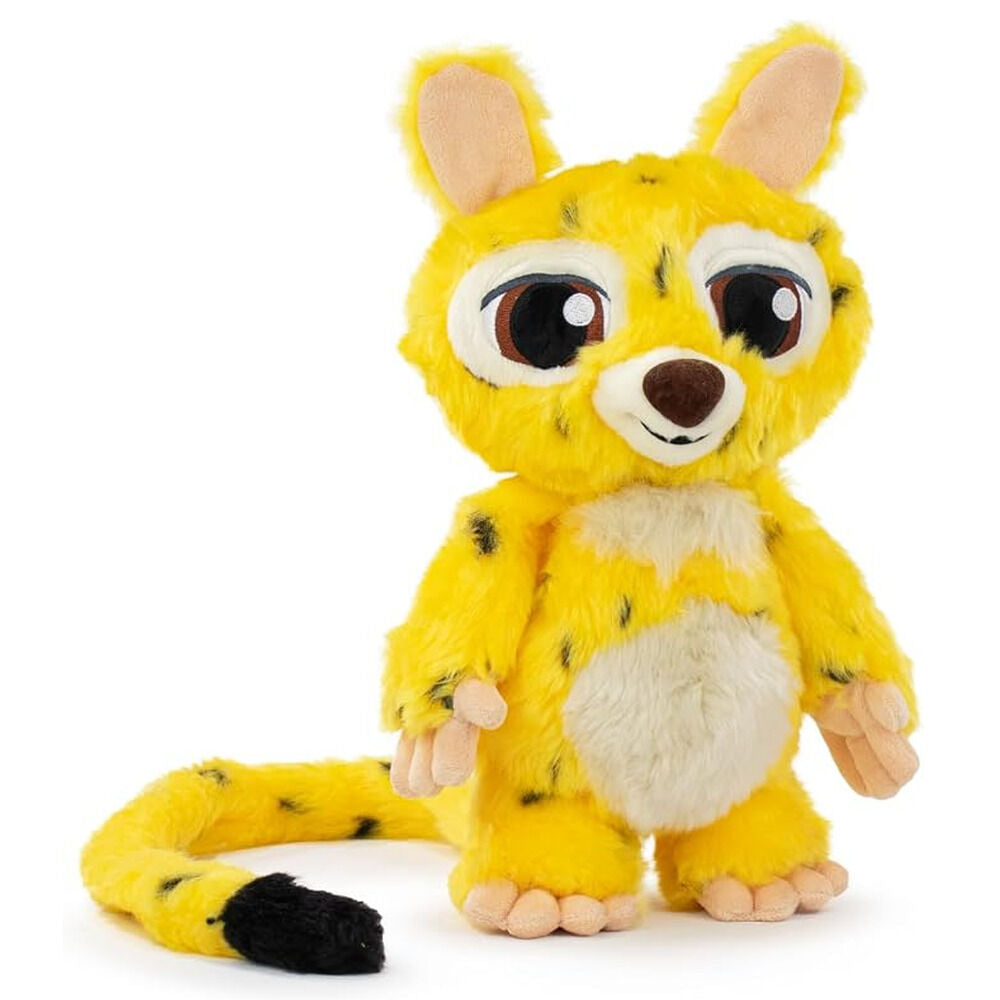 Peluche Marsupilami amarillo de 30 cm con cola larga y punta negra