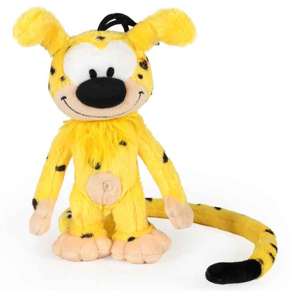 Peluche amarillo del Marsupilami BARRADO con manchas negras y cola larga