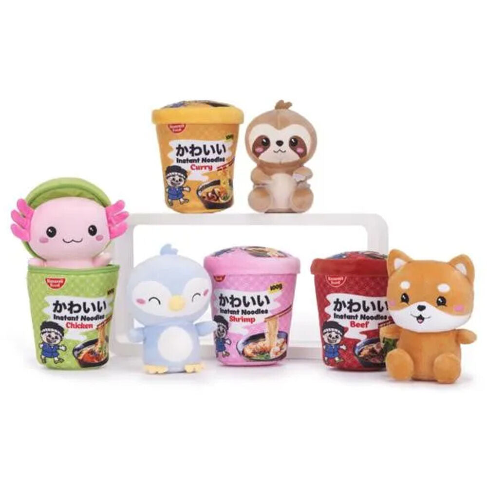 Peluche Noodle Pots Kawaii Kuties con personaje animal