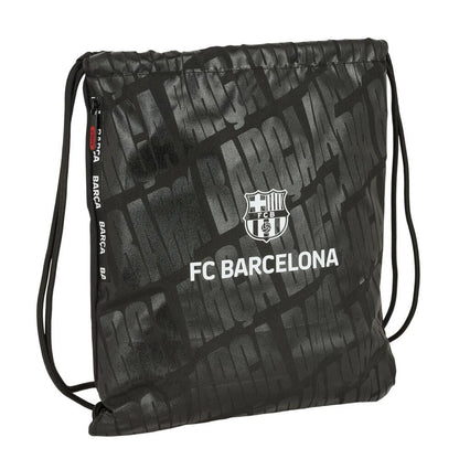 Saco mochila negro del F.C. Barcelona con escudo y cuerdas