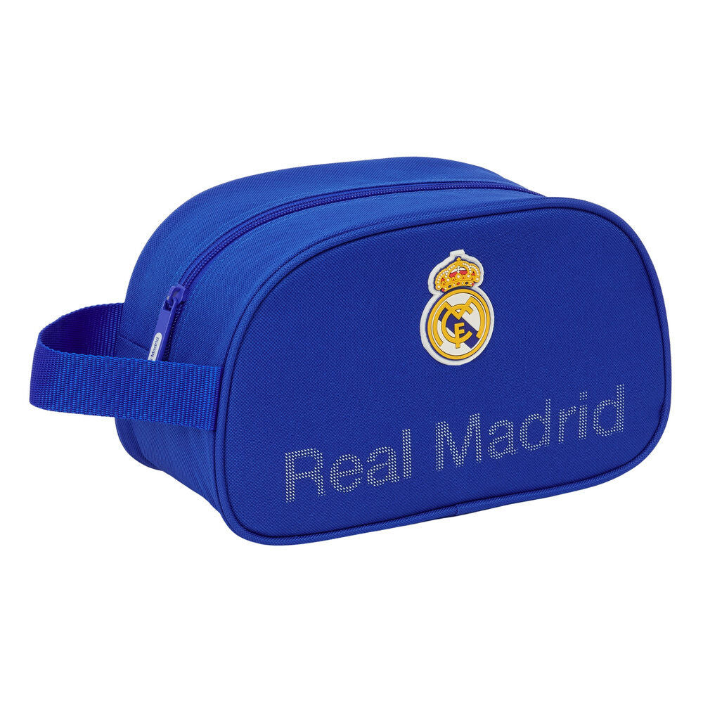 Neceser azul Real Madrid SAFTA con asa lateral