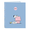 Carpeta azul SAFTA de Snoopy con tres solapas interiores