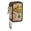 Plumier triple Jurassic World SAFTA con diseño de dinosaurios