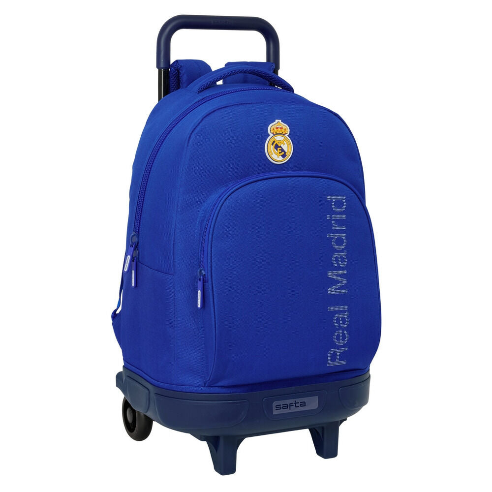 Trolley mochila azul Real Madrid SAFTA con ruedas
