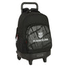 Trolley mochila negro del FC Barcelona con ruedas y asa extraíble