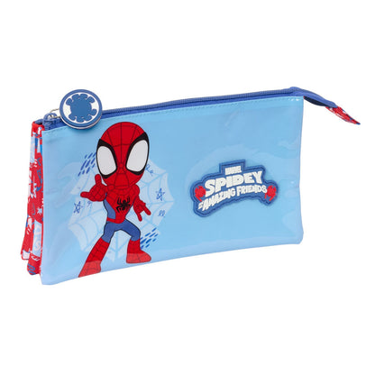 Portatodo triple azul de Spidey Marvel con tres compartimentos - 2