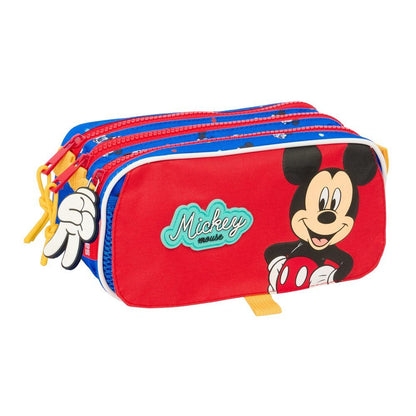 Portatodo triple Good Day de Mickey Disney en rojo y azul - 2