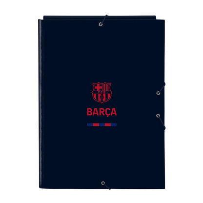 Carpeta folio azul marino del F.C. Barcelona con tres solapas y cierre de gomas - 2