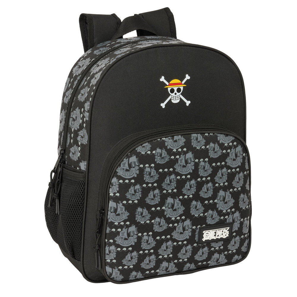 Mochila negra One Piece Pirates adaptable a carro - 2