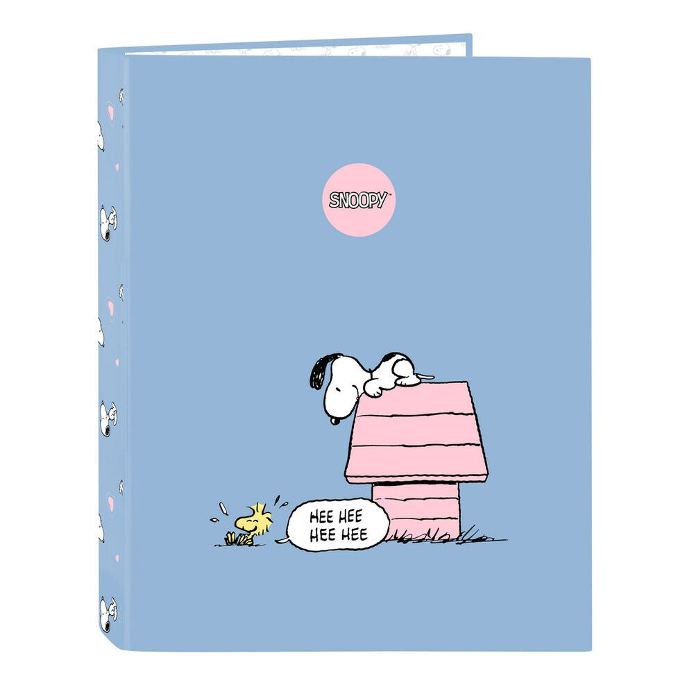 Carpeta azul SAFTA de Snoopy con tres solapas interiores - 2
