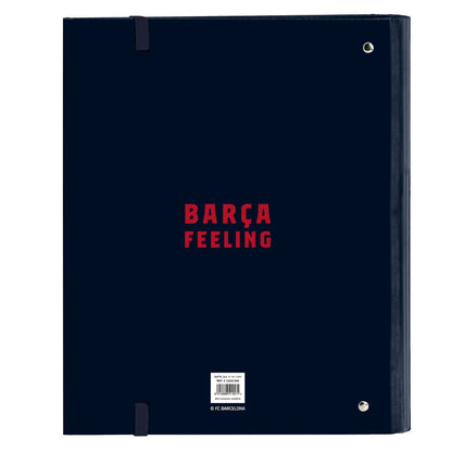 Carpeta azul marino del F.C. Barcelona con cierre de goma - 3