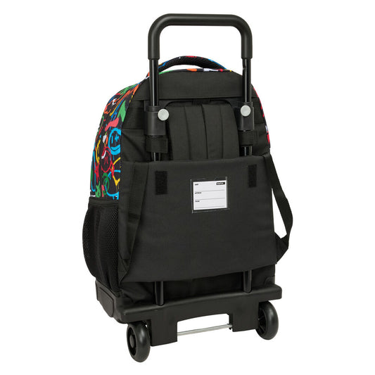 Trolley escolar SAFTA Colors Graffiti con ruedas y asa extensible - 3